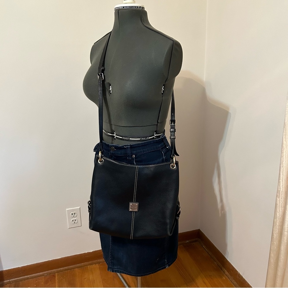 Dooney and Bourke black purse with red interior